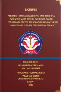 PENGARUH KEMENANGAN EMITEN ATAS SENGKETA PATEN TERHADAP RETURN DAN RISIKO SAHAM PERUSAHAAN SEKTOR TEKNOLOGI PERANGKAT KERAS SMARTPHONE DI BURSA EFEK AMERIKA SERIKAT