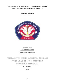 E-COMMERCE BLANGKO UNDANGAN PADA PERCETAKAN FADILLAH SAMPIT