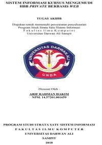 SISTEM INFORMASI KURSUS MENGEMUDI HBB PRIVATE BERBASIS WEB