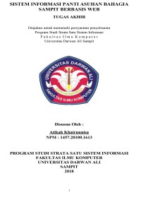 SISTEM INFORMASI PANTI ASUHAN BAHAGIA SAMPIT BERBASIS WEB