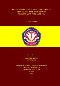 SISTEM INFORMASI PENGELOLAAN KEUANGAN DESA TELAGA BARU BERBASIS WEB MENGGUNAKAN PHP DAN MySQL