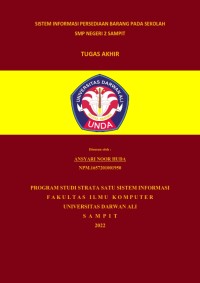 SISTEM INFORMASI PERSEDIAAN BARANG PADA SEKOLAH SMP NEGERI 2 SAMPIT