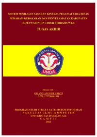 SISTEM PENILAIAN SASARAN KINERJA PEGAWAI PADA DINAS PEMADAM KEBAKARAN DAN PENYELAMATAN KABUPATEN KOTAWARINGIN TIMUR BERBASIS WEB