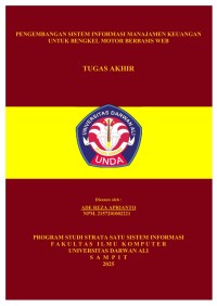 Image of PENGEMBANGAN SISTEM INFORMASI MANAJAMEN KEUANGAN UNTUK BENGKEL MOTOR BERBASIS WEB