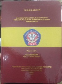 SISTEM INFORMASI PENJUALAN PRODUK FRISIAN FLAG PADA PT. BERKAT BUDI BERSAMA BERBASIS WEB.
