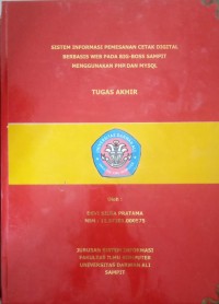 SISTEM INFORMASI PEMESANAN CETAK DIGITAL BERBASIS WEB PADA BIG BOSS SAMPIT MENGGUNAKAN PHP DAN MYSQL
