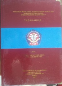 PENGARUH MEDIA SOSIAL TERHADAP MODAL SOSIAL DAN MANAJEMEN PENGETAHUAN (STUDI KASUS UKM DI KOTA SAMPIT)