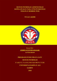SISTEM INFORMASI ADMINISTRASI KEPEGAWAIAN PADA UPTD PUSKESMAS TERAWAN BERBSIS WEB