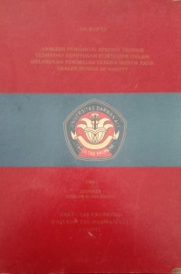 ANALISIS PENGARUH ATRIBUT PRODUK TERHADAP KEPUTUSAN KONSUMEN DALAM MELAKUKAN PEMBELIAN SEPEDA MOTOR PADA DEALER HONDA DI SAMPIT