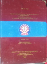 ANALISIS RETURN DAN BETA SAHAM PADA SEKTOR PERKEBUNAN DI BURSA EFEK INDONESIA ( PERIODE NOVEMBER 2009 - FEBRUARI 2014)