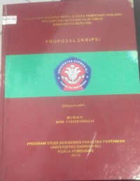 PEMASARAN KACANG METE DI DESA PEMATANG PANJANG KECAMATAN SERUYAN HILIR TIMUR KABUPATEN SERUYAN