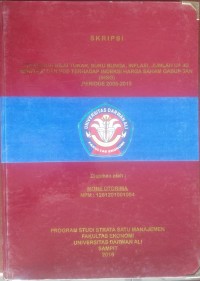 PENGARUH NILAI TUKAR, SUKU BUNGA, INFLASI, JUMLAH UANG BEREDAR DAN PDB TERHADAP INDEKS HARGA SAHAM GABUNGAN (IHSG)