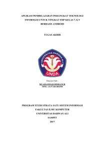 APLIKASI PEMBELAJARAN PERANGKAT TEKNOLOGI INFORMASI UNTUK TINGKAT SMP KELAS 7, 8, 9 BERBASIS ANDROID