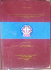 PENGARUH KOMPENSASI DAN KEPUASAN KERJA TERHADAP KINERJA KARYAWAN UD. SUMBER IDOLA