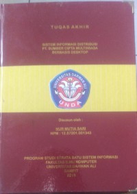 SISTEM INFORMASI DISTRIBUSI PT. SUMBER CIPTA MULTINIAGA BERBASIS DESKTOP