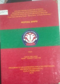 ANALISIS PENGELOLAAN DAN STRATEGI PENGEMBANGAN USAHA BANDENG PRESTO DI KECAMATAN SERUYAN HILIR KABUPATEN SERUYAN (STUDI KASUS BANDENG PRESTO 