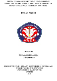 SISTEM INFORMASI PERHITUNGAN PENGANGKUTAN BAHAN SISA KELAPA SAWIT PADA PT. MUSTIKA SEMBULUH MENGGUNAKAN JAVA NEATBEANS DAN MYSQL