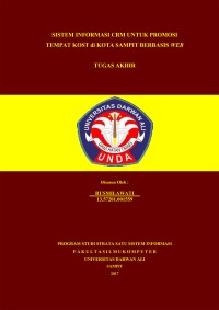 SISTEM INFORMASI CRM UNTUK PROMOSI TEMPAT KOST di KOTA SAMPIT BERBASIS WEB