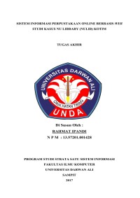 SISTEM INFORMASI PERPUSTAKAAN ONLINE BERBASIS WEB STUDI KASUS NU LIBRARY (NULIB) KOTIM
