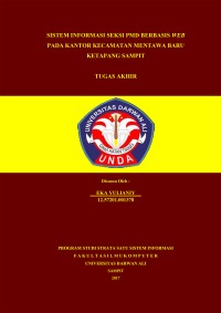 SISTEM INFORMASI SEKSI PMD BERBASIS WEB PADA KANTOR KECAMATAN MENTAWA BARU KETAPANG SAMPIT