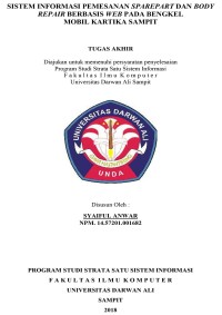 SISTEM INFORMASI PEMESANAN SPAREPART DAN BODY REPAIR BERBASIS WEB PADA BENGKEL MOBIL KARTIKA SAMPIT