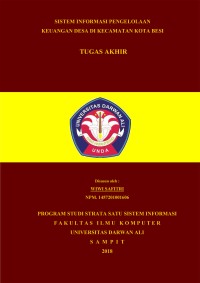 SISTEM INFORMASI PENGELOLAAN KEUANGAN DESA DI KECAMATAN KOTA BESI