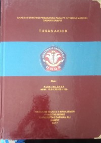 ANALISIS STRATEGI PEMASARAN PADA PT INTIBOGA MANDIRI CABANG SAMPIT