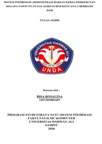 SISTEM INFORMASI ADMINISTRASI HARIAN KERJA PERKEBUNAN KELAPA SAWIT PT.TUNAS AGRO SUBUR KENCANA-2 BERBASIS WEB