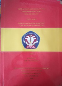 SISTEM INFORMASI PERSEDIAAN OBAT POSKESDES BANGUN HARJA BERBASIS DESKTOP