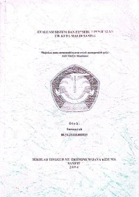 EVALUASI SISTEM DAN PROSEDUR PENJUALAN UD. KUDA MAS DI SAMPIT