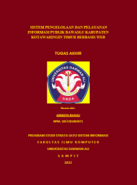 SISTEM PENGELOLAAN DAN PELAYANAN INFORMASI PUBLIK BAWASLU KABUPATEN KOTAWARINGIN TIMUR BERBASIS WEB