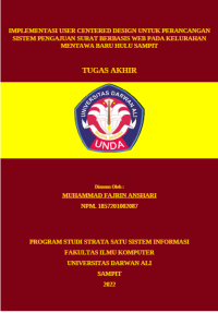 IMPLEMENTASI USER CENTERED DESIGN UNTUK PERANCANGAN SISTEM PENGAJUAN SURAT BERBASIS WEB PADA KELURAHAN MENTAWA BARU HULU SAMPIT
