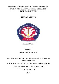 SISTEM INFORMASI TAILOR SERVICE PADA PENJAHIT ANEKA KREATIF BERBASIS WEB