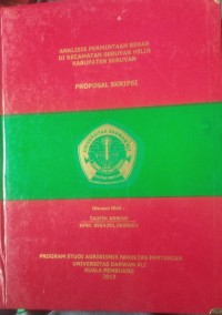 ANALISIS PERMINTAAN BERAS DI KECAMATAN SERUYAN HILIR KABUPATEN SERUYAN