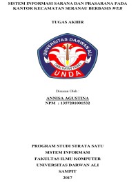 SISTEM INFORMASI SARANA DAN PRASARANA PADA KANTOR KECAMATAN SERANAU BERBASIS WEB