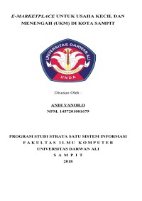 E-MARKETPLACE UNTUK USAHA KECIL DAN MENENGAH (UKM) DI KOTA SAMPIT