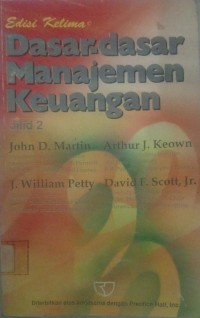 DASAR-DASAR MANAJEMEN KEUANGAN, JILID 2