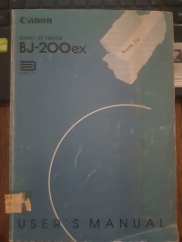 CANON BUBBLE JET PRINTER BJ-200EX USER'S MANUAL