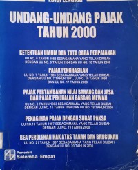 EDISI LENGKAP UNDANG-UNDANG PAJAK TAHUN 2000