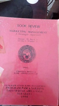BOOK REVIEW MARKETING MANAGEMENT