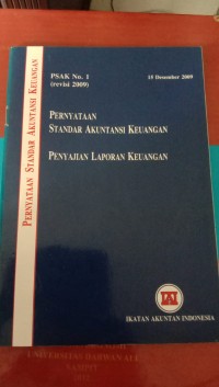 PERNYATAAN STANDAR AKUNTANSI KEUANGAN PENYAJIAN LAPORAN KEUANGAN