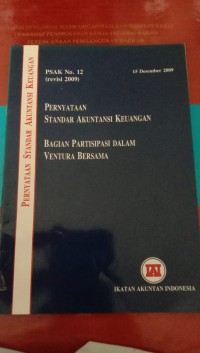 PERNYATAAN STANDAR AKUNTANSI KEUANGAN BAGIAN PARTISIPASI DALAM VENTURA BERSAMA