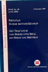 PERNYATAAN STANDAR AKUNTANSI KEUANGAN ASET TIDAK LANCAR YANG DIMILIKI UNTUK DIJUAL DAN OPERASI YANG DIHENTIKAN