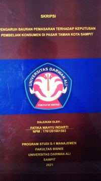 PENGARUH BAURAN PEMASARAN TERHADAP KEPUTUSAN PEMBELIAN KONSUMENDI PASAR TAMAN KOTA SAMPIT