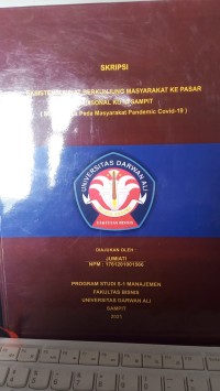 EKSISTENSI MINAT BRKUNJUNG MASYARAKAT KE PASAR TRADISONAL KOTA SAMPIT (STUDI KASUS PADA MASYARAKAT PANDEMIC COVID-19)