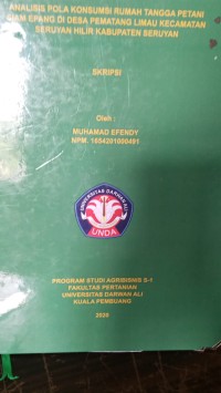 ANALISIS POLA KONSUMSI RUMAH TANGGA PETANI SIAM EPANG PEMATANG LIMAU KECAMATAN SERUYAN HILIR KABUPATEN SERUYAN