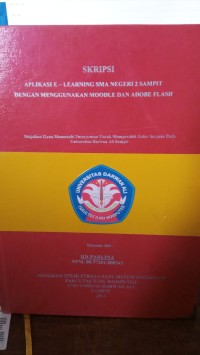 APLIKASI E-LEARNING SMA NEGERI 2 SAMPIT DENGAN MENGGUNAKAN MOODLE DAN ADOBE FLASH