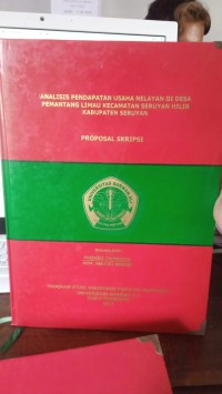 ANALISIS PENDAPATAN USAHA NELAYAN DI DESA PEMANTANG LIMAU KECAMATAN SERUYAN HILIR KABUPATEN SERUYAN