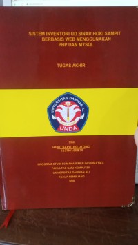 SISTEM INVENTORI UD SINAR HOKI SAMPIT BERBASIS WEB MENGGUNAKAN PHP DAN MYSQL