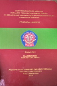 KONTRIBUSI WANITA NELAYAN TERHADAP PENDAPATAN RUMAH TANGGA DI DESA SUNGAI UNDANG KECAMATAN SERUYAN HILIR KABUPATEN SERUYAN